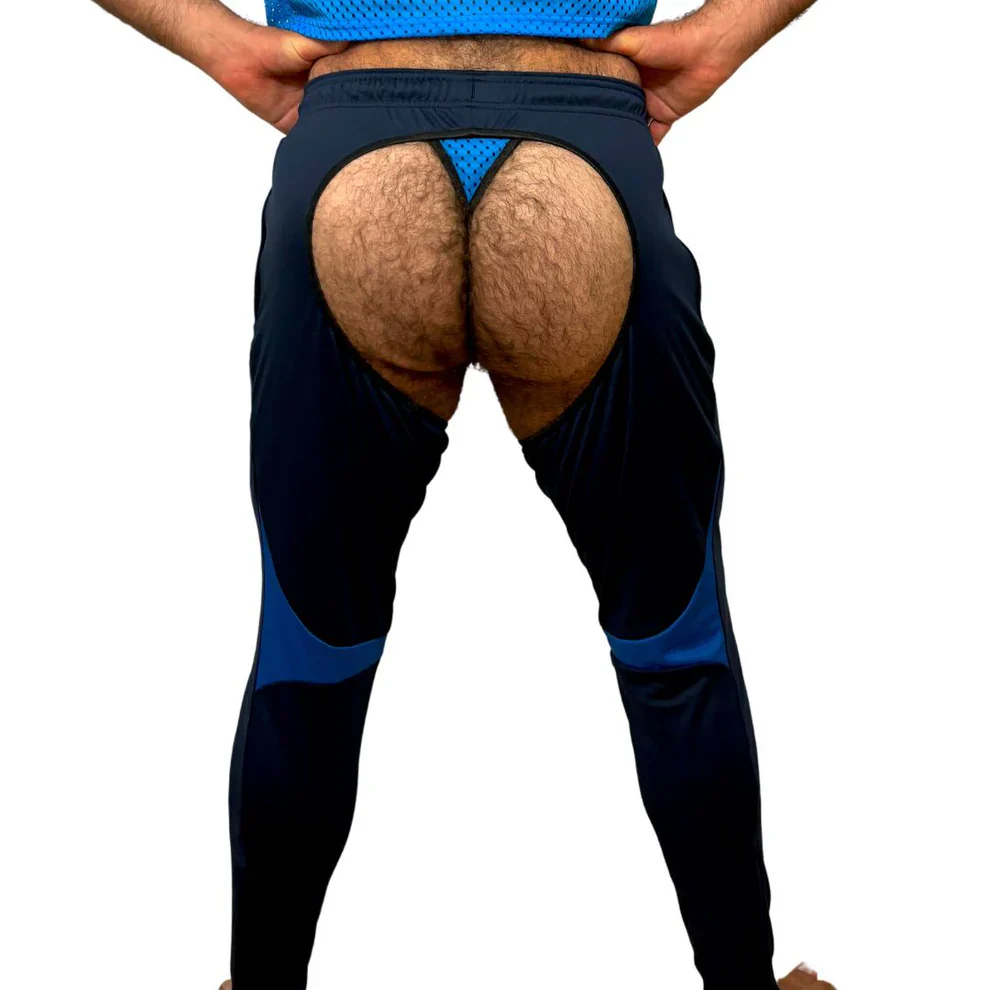 Nike Sport Black/Blue Chaps By SNEAKERMASK - Image 2