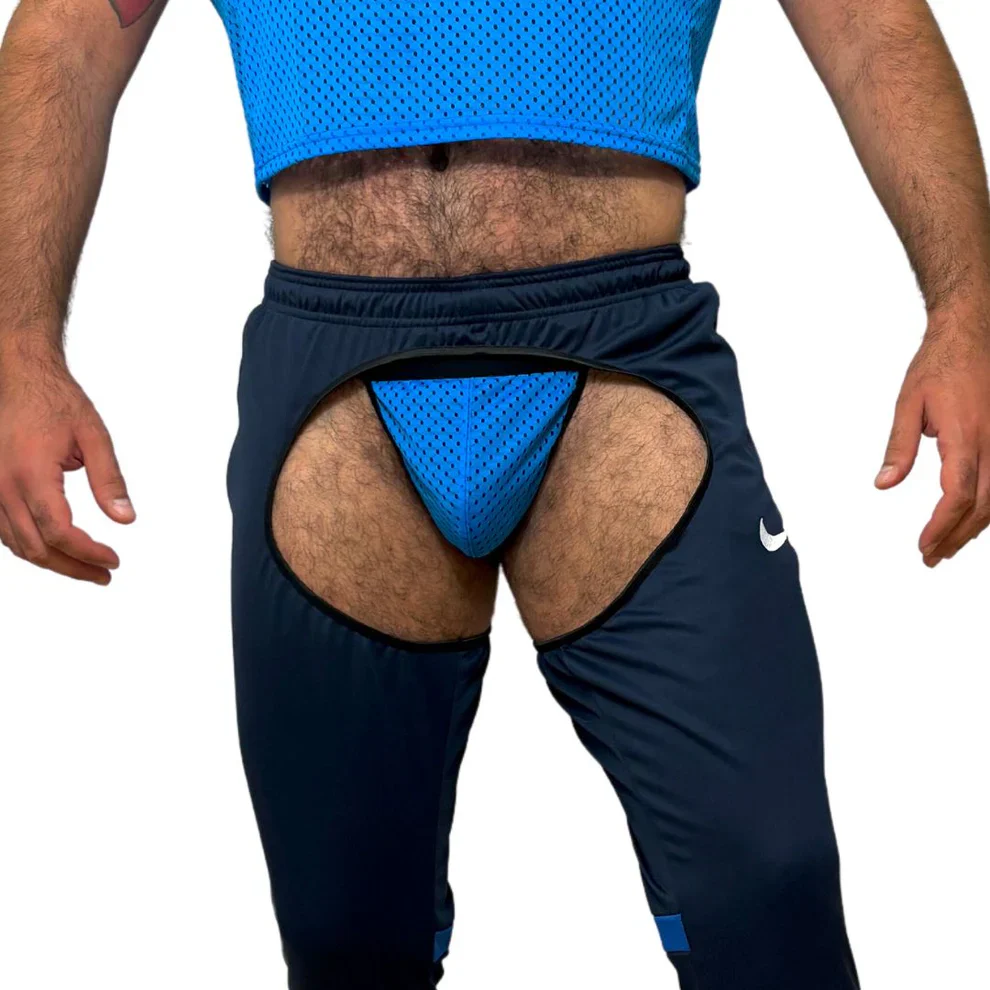 Nike Sport Black/Blue Chaps By SNEAKERMASK - Image 3
