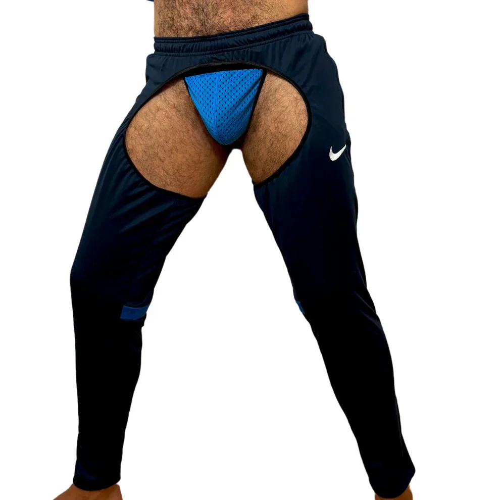 Nike Sport Black/Blue Chaps By SNEAKERMASK - Image 5