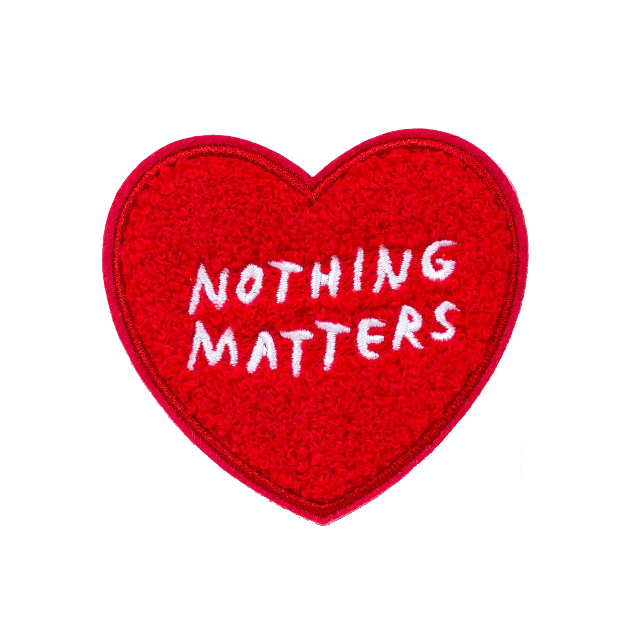 Nothing Matters Chenille Iron on Patch by Adam J. Kurtz x Third Drawer Down - Image 2