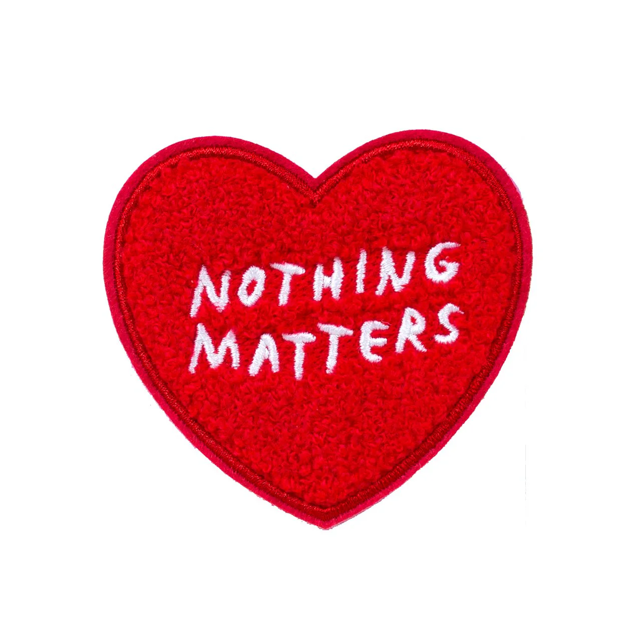 Nothing Matters Chenille Iron on Patch by Adam J. Kurtz x Third Drawer Down - Image 3