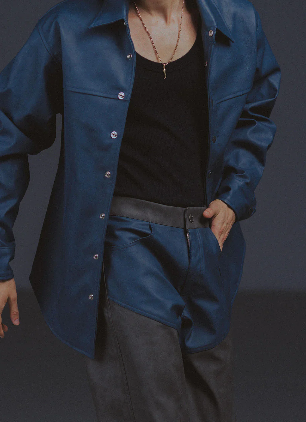 NUDD LABS PANEL JACKET BLUE/ BLACK - Image 2