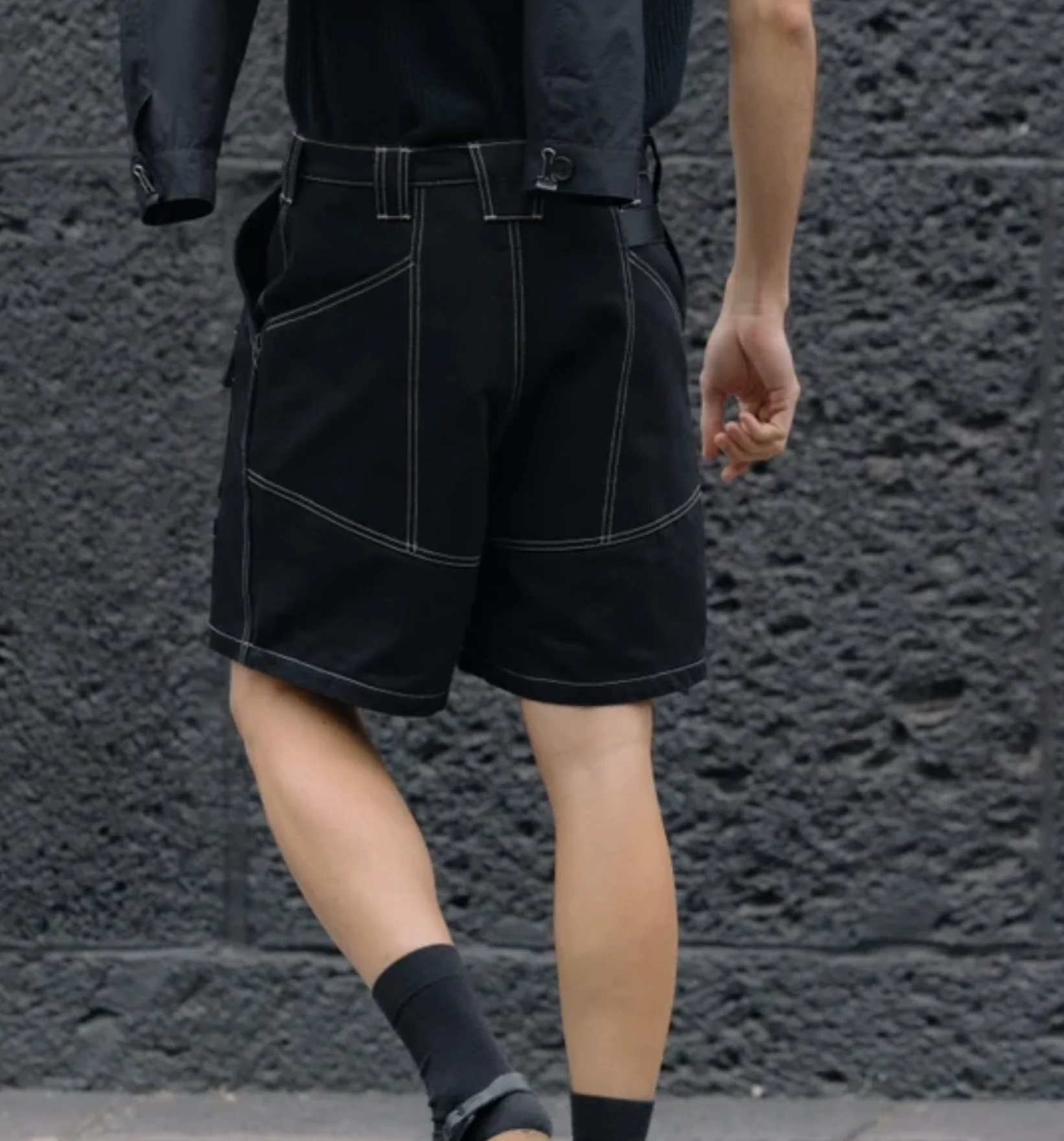 NUDD LABS PATCH SHORTS BLACK - Image 2