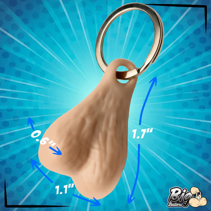 Big Ballers Nuts Keychain - Light - Image 5