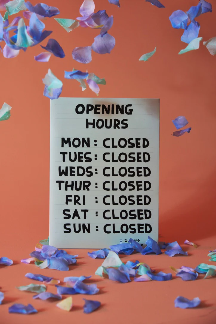 Opening Hours Tea Towel - Third Drawer Down X David Shrigley - Image 7