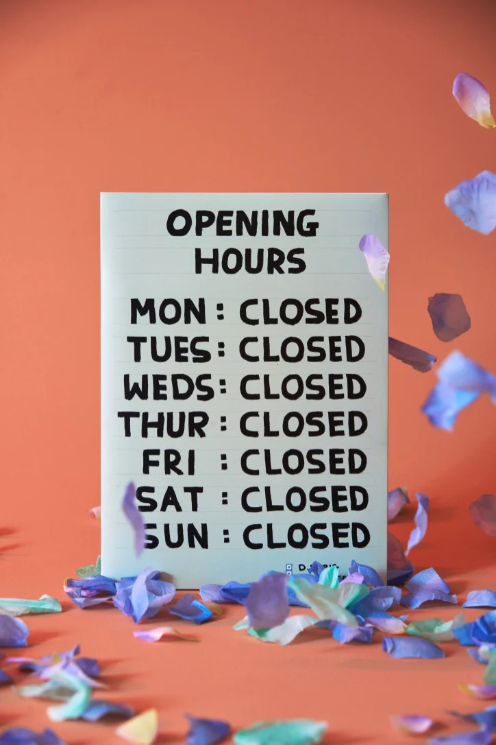 Opening Hours Tea Towel - Third Drawer Down X David Shrigley - Image 8