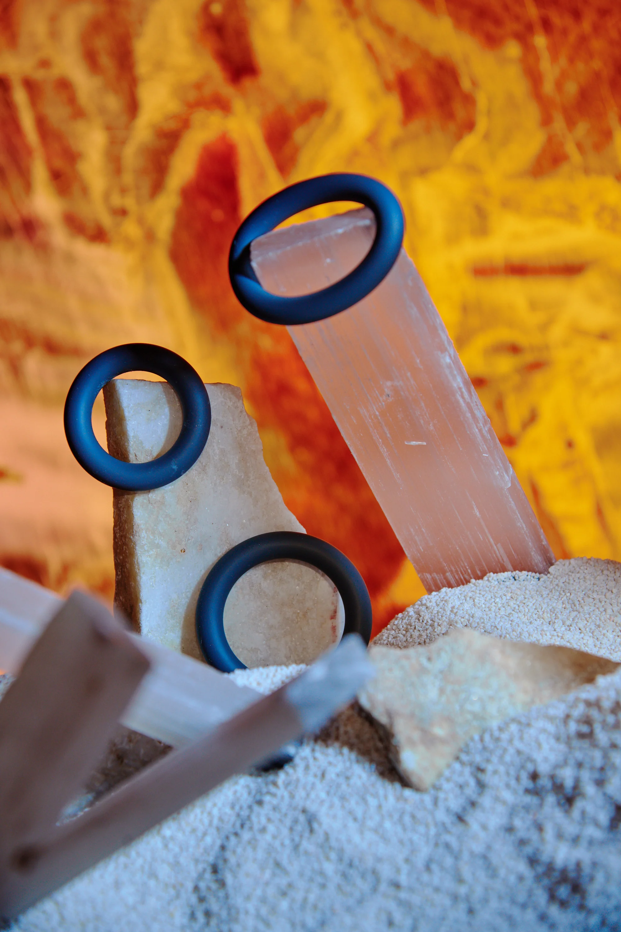 OptiMALE 3 C-Ring Set Silicone Cock Ring Thick (3 Piece Kit) - Slate - Image 6
