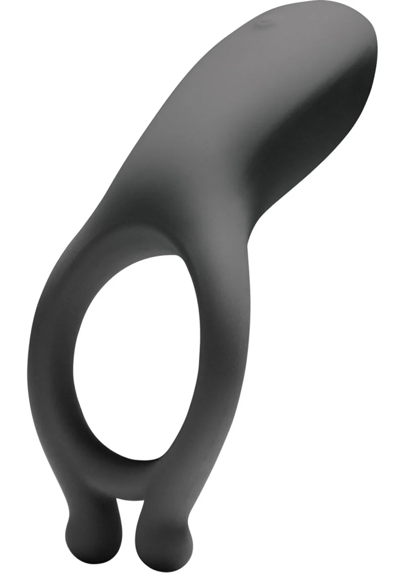 OptiMALE Rechargeable Silicone Vibrating C-Ring - Slate - Image 2