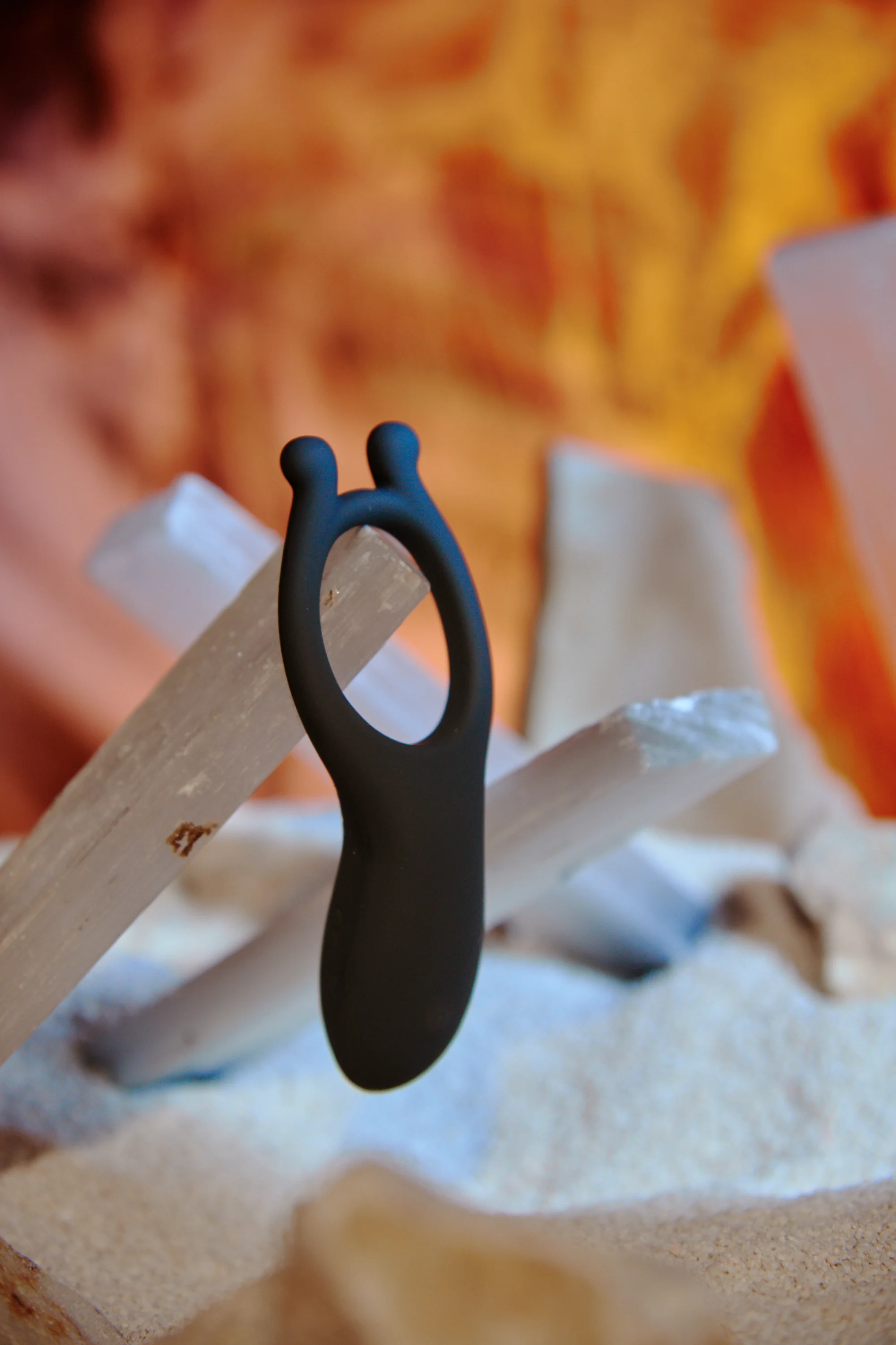 OptiMALE Rechargeable Silicone Vibrating C-Ring - Slate - Image 7