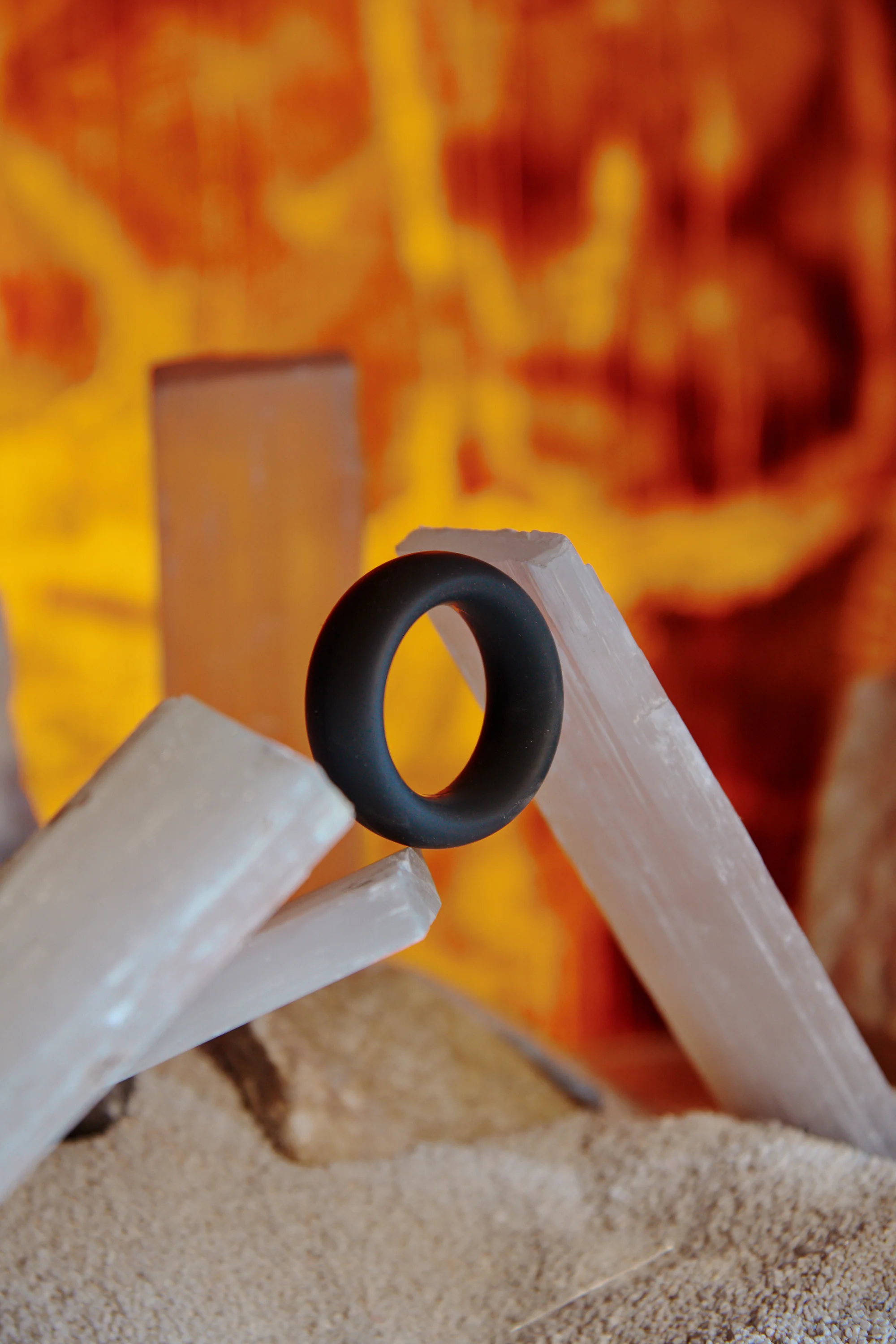 OptiMALE Silicone Cock Ring 35mm - Black - Image 2