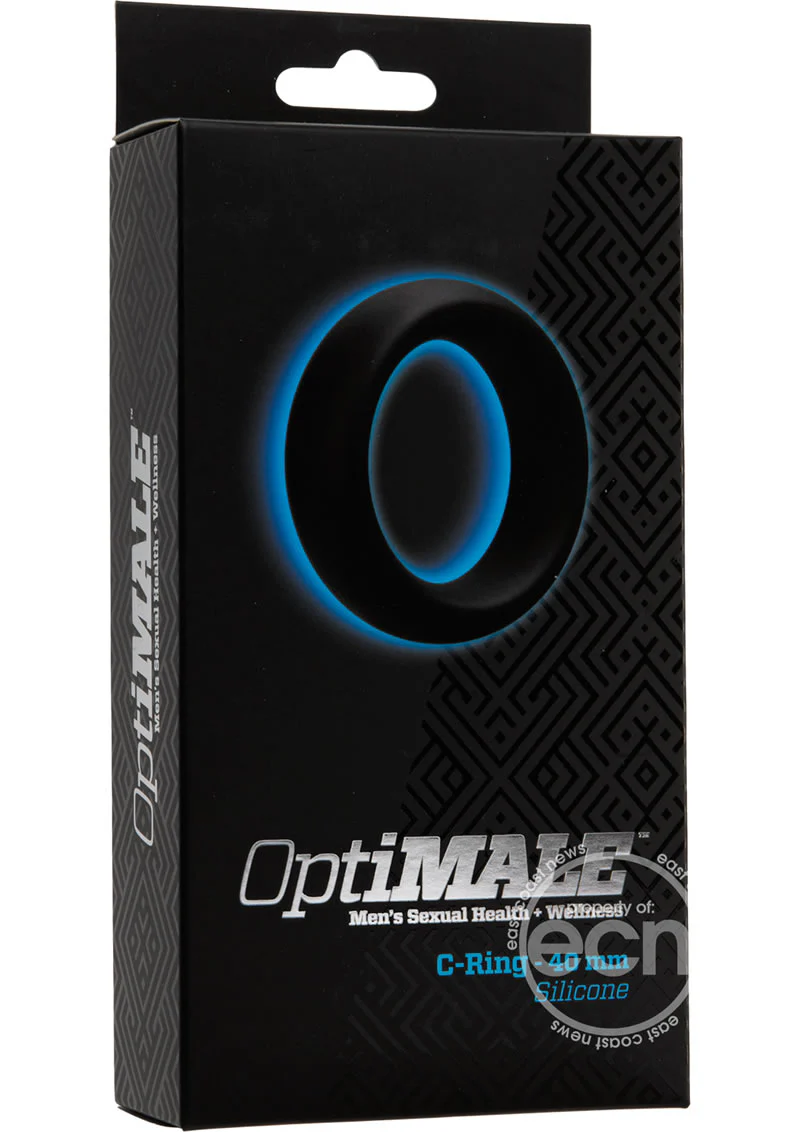 OptiMALE Silicone Cock Ring 40mm - Black - Image 5