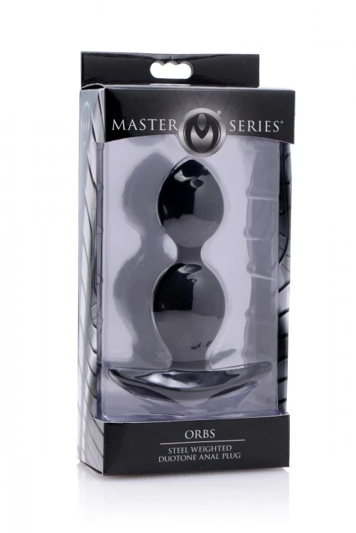 Orbs Steel Weighted Duotone Silicone Anal Plug - Image 4