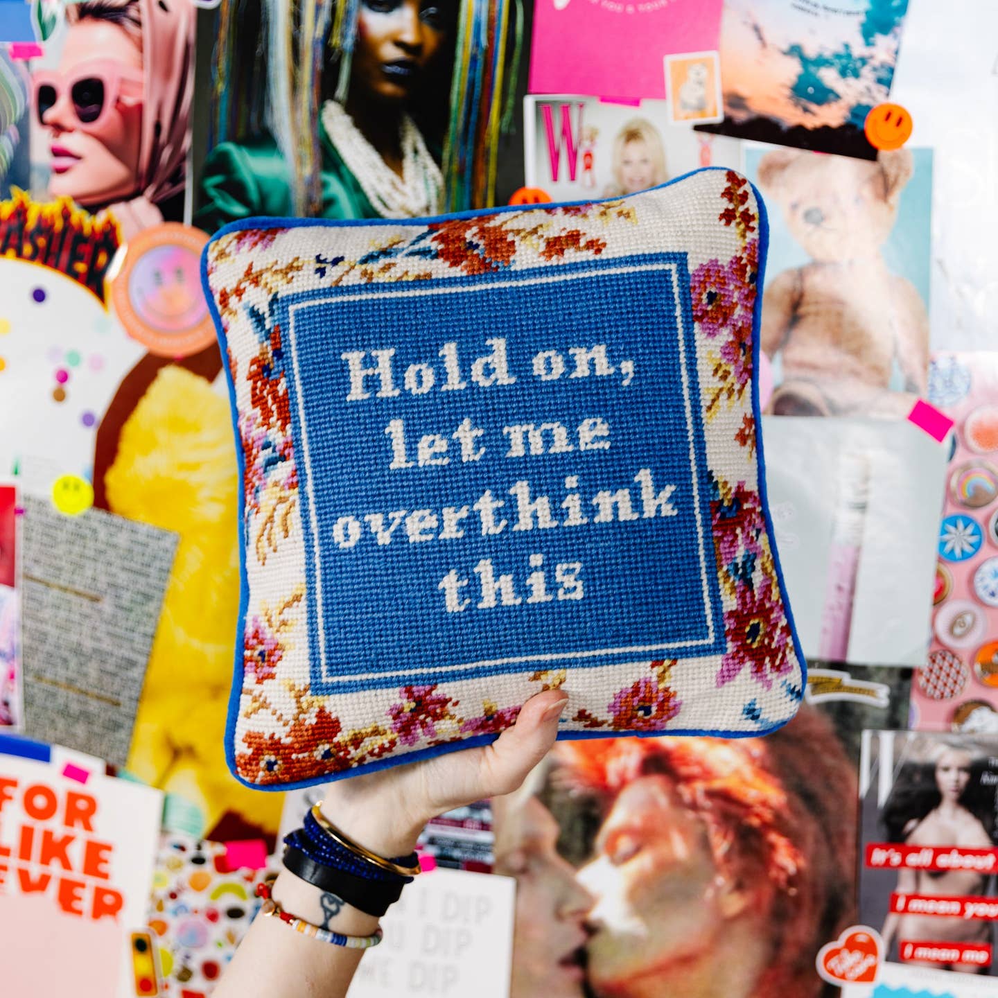 Overthink Needlepoint Pillow - Image 4