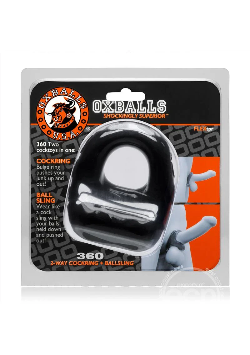 Oxballs 360 2-Way Cockring And Ballsling Black - Image 2