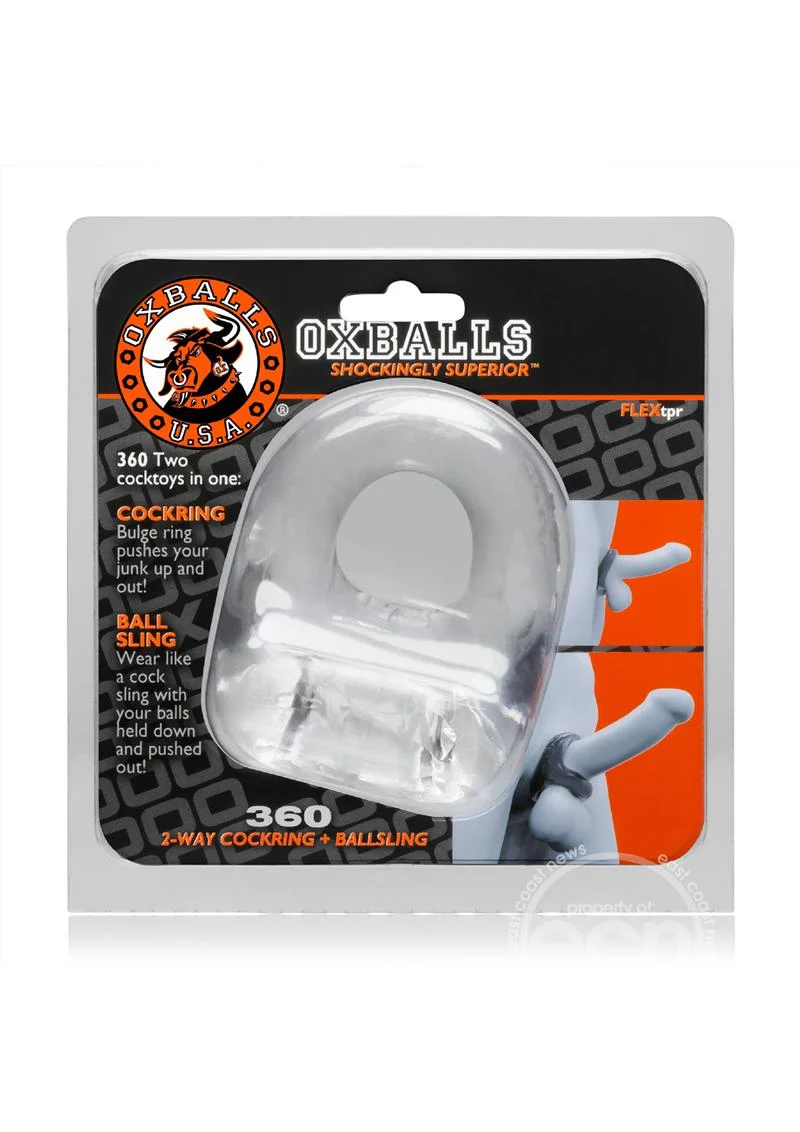 Oxballs 360 2-Way Cockring And Ballsling Clear - Image 3