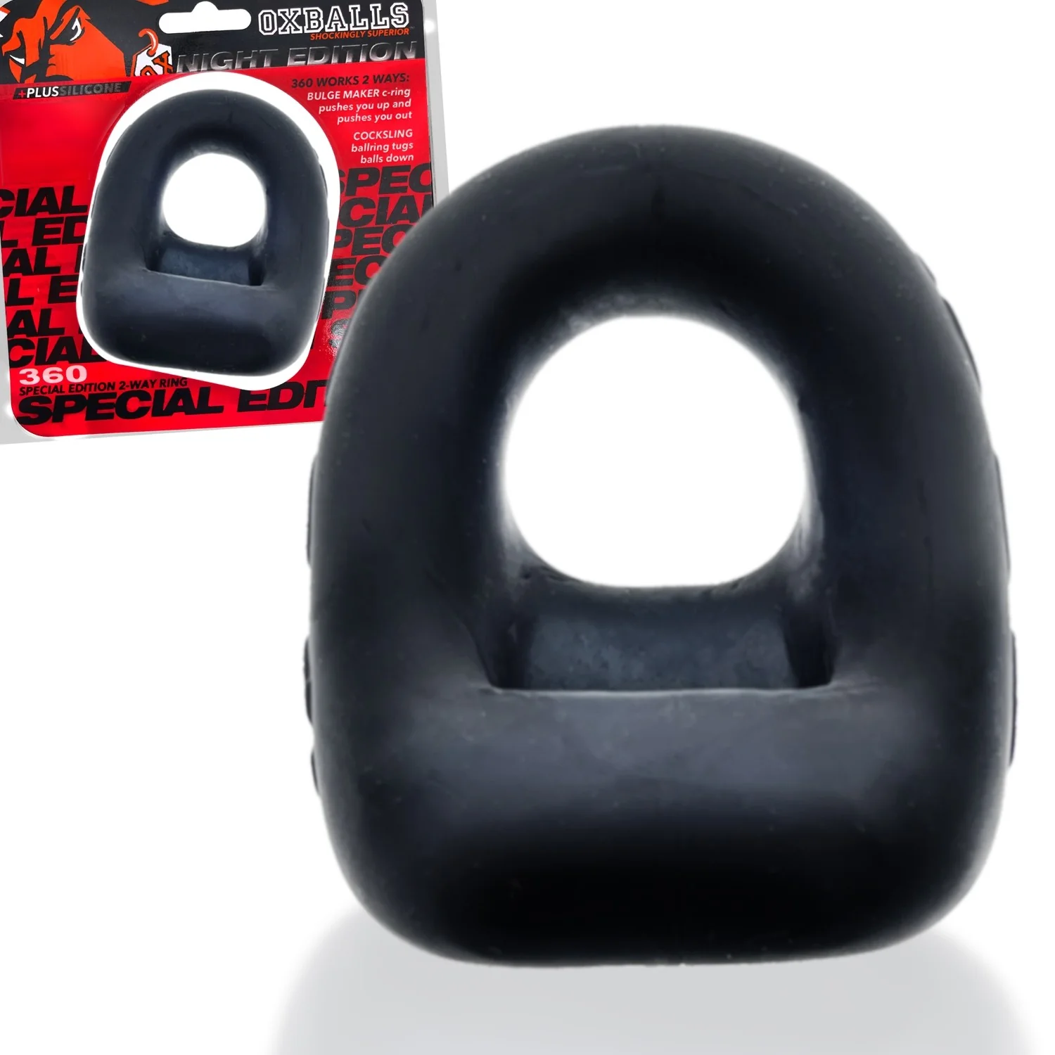 Oxballs 360 2-Way Cockring And Ballsling Night Edition - Image 2