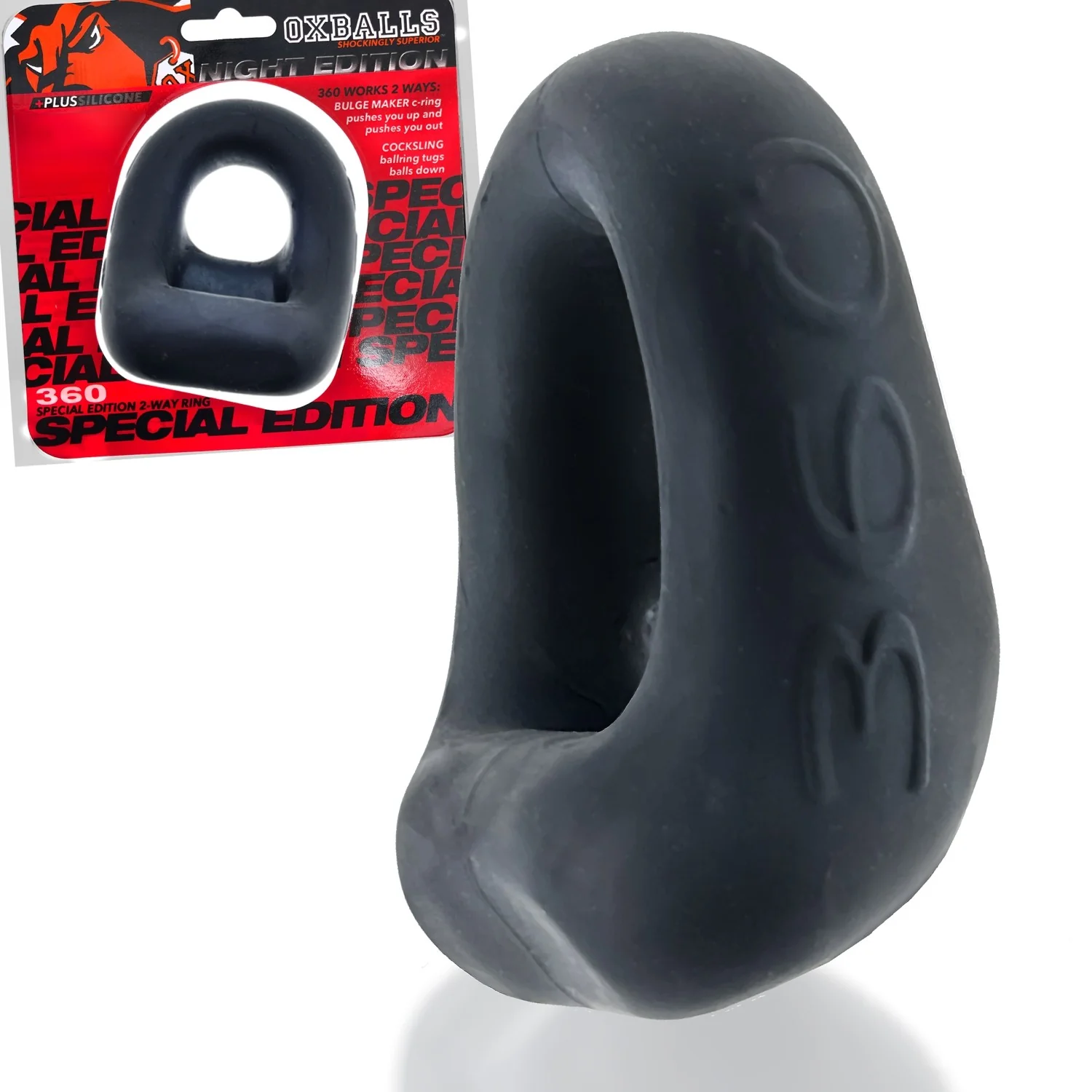Oxballs 360 2-Way Cockring And Ballsling Night Edition - Image 5