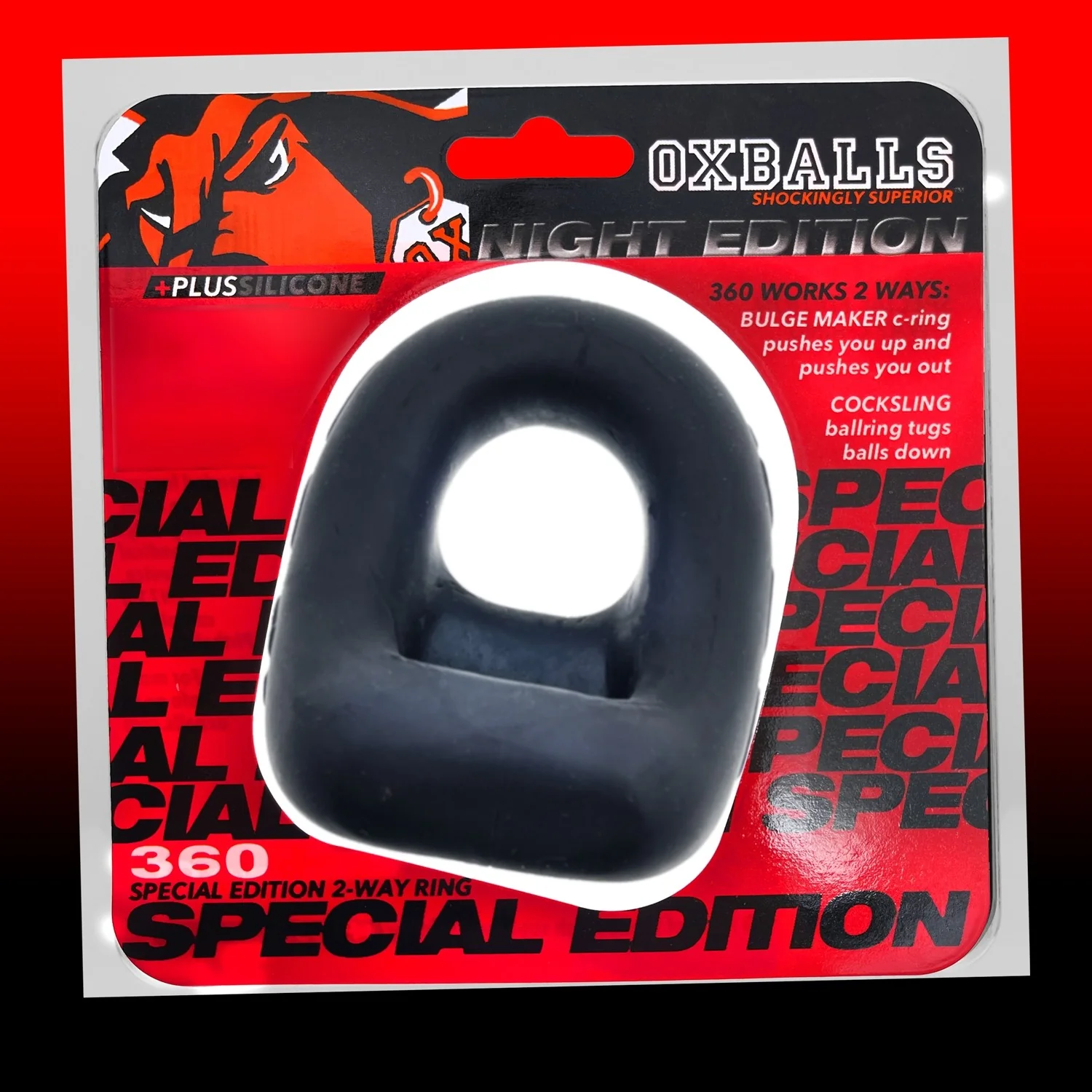 Oxballs 360 2-Way Cockring And Ballsling Night Edition - Image 7