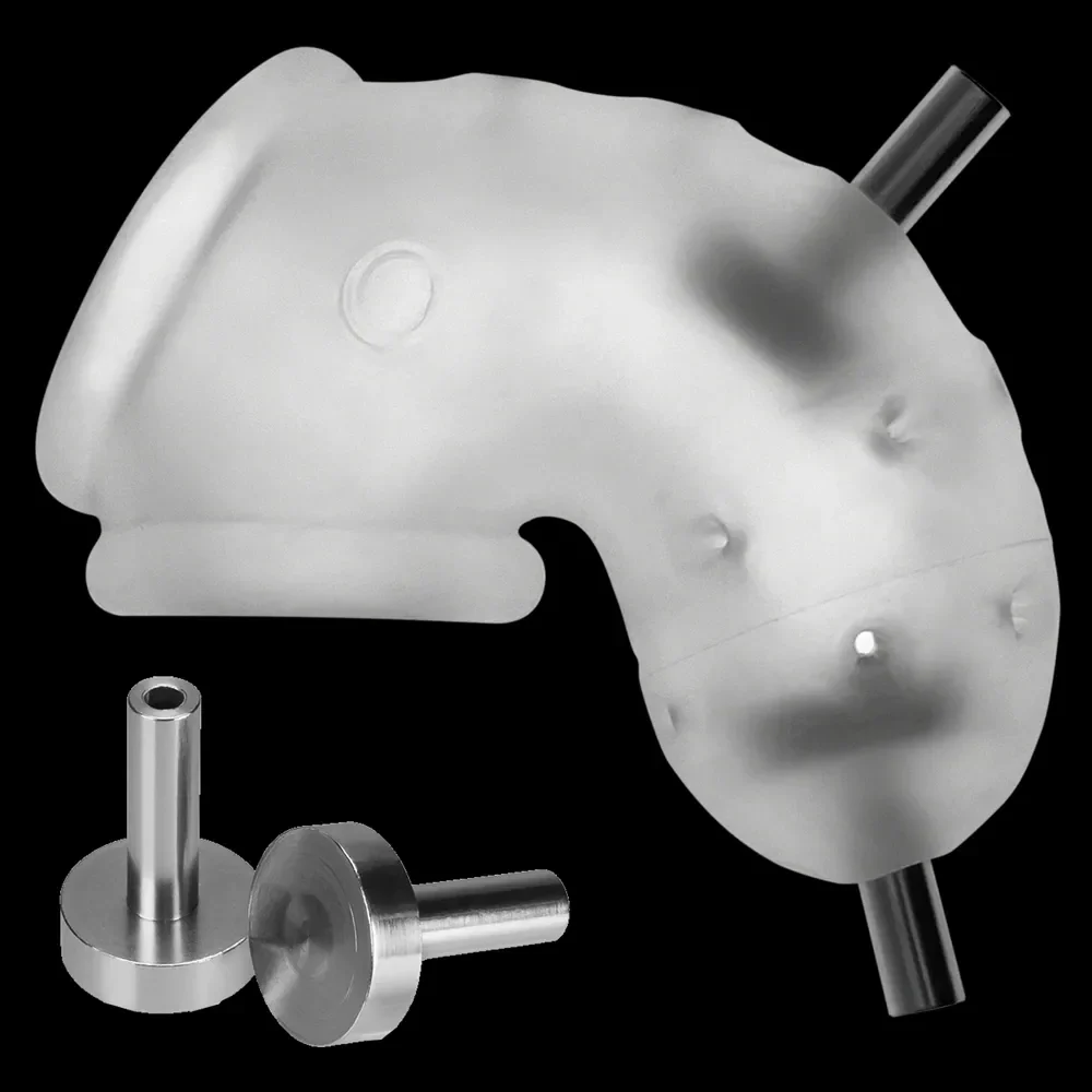 Oxballs Airlock Electro Air-Lite Vented Silicone Chastity - Clear Ice - Image 6