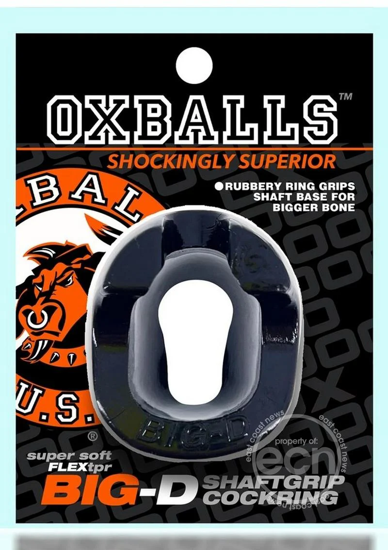 Oxballs Big-D Shaft Grip Cock Ring - Black - Image 2