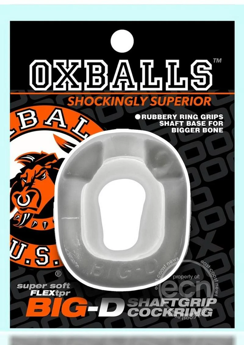 Oxballs Big-D Shaft Grip Cock Ring - White - Image 4