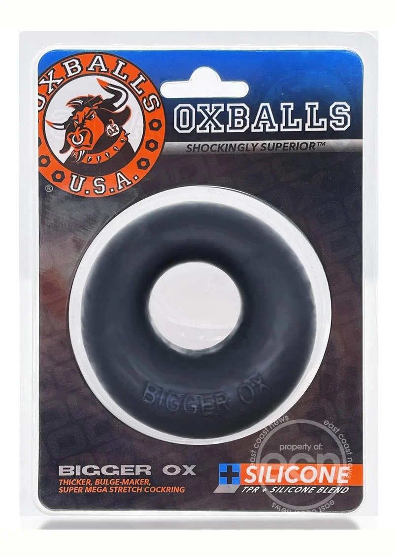 Oxballs Bigger Ox Silicone Cock Ring - Black Ice - Image 3