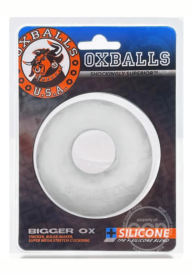 Oxballs Bigger Ox Silicone Cock Ring - Clear Ice - Image 3