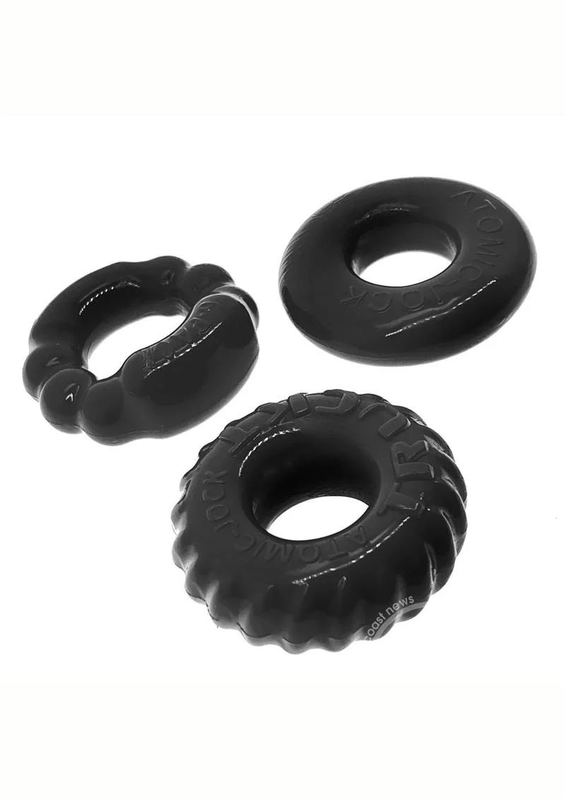 Oxballs Bonemaker Cock Ring Kit (3 pack) - Black - Image 2
