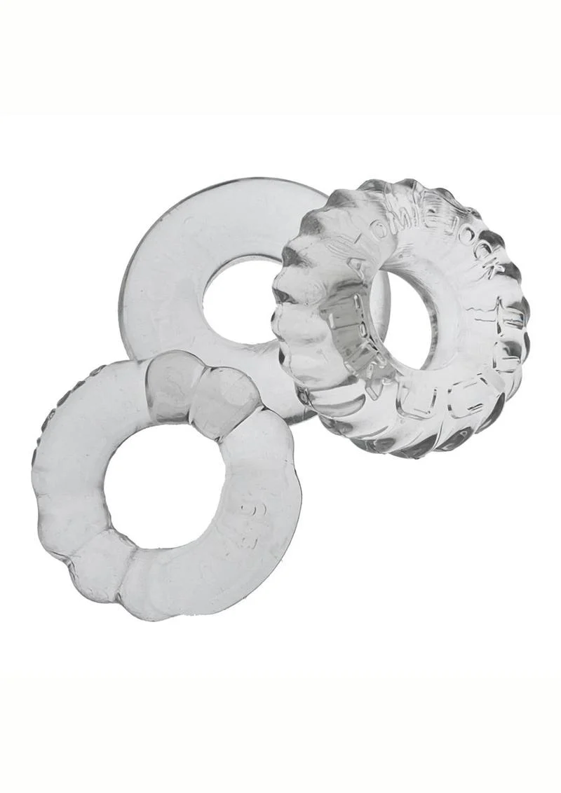 Oxballs Bonemaker Cock Ring Kit (3 pack) - Clear - Image 2