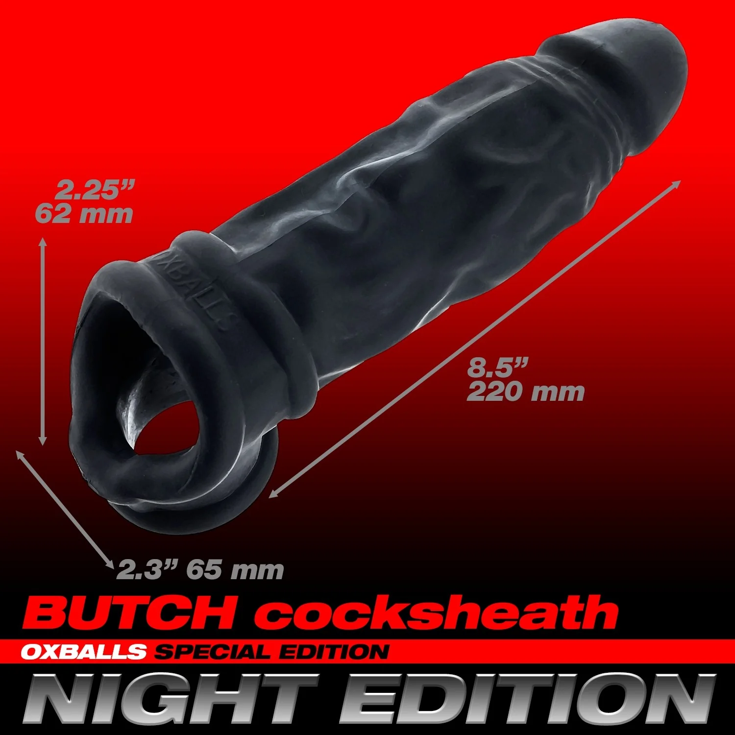 Oxballs Butch Cocksheath With Adjustable Fit Penis Sleeve - Night Edition - Image 2
