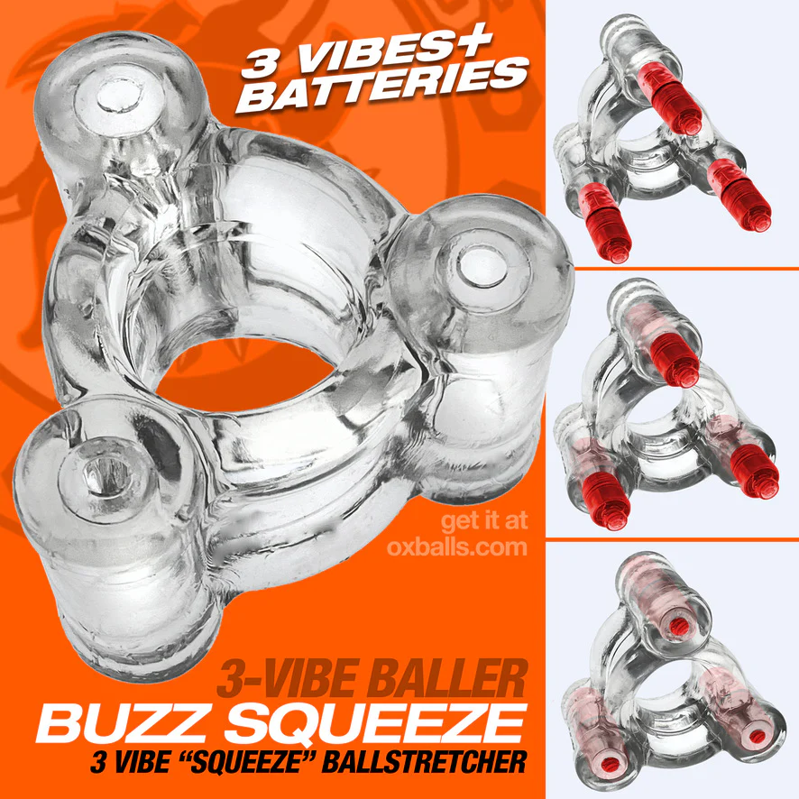OXBALLS BUZZ SQUEEZE 3-VIBE BALLSTRETCHER - Image 6