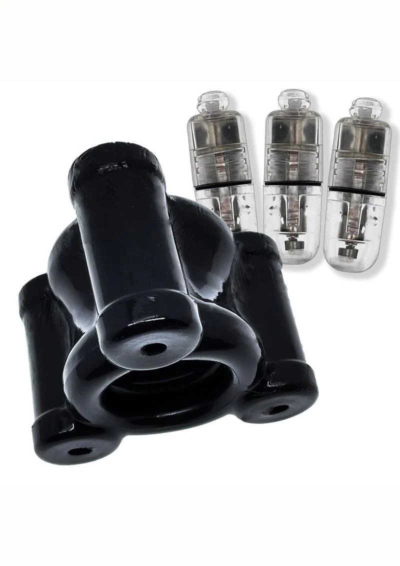 Oxballs Buzz Squeeze Vibrating Ballstretcher - Black - Image 2