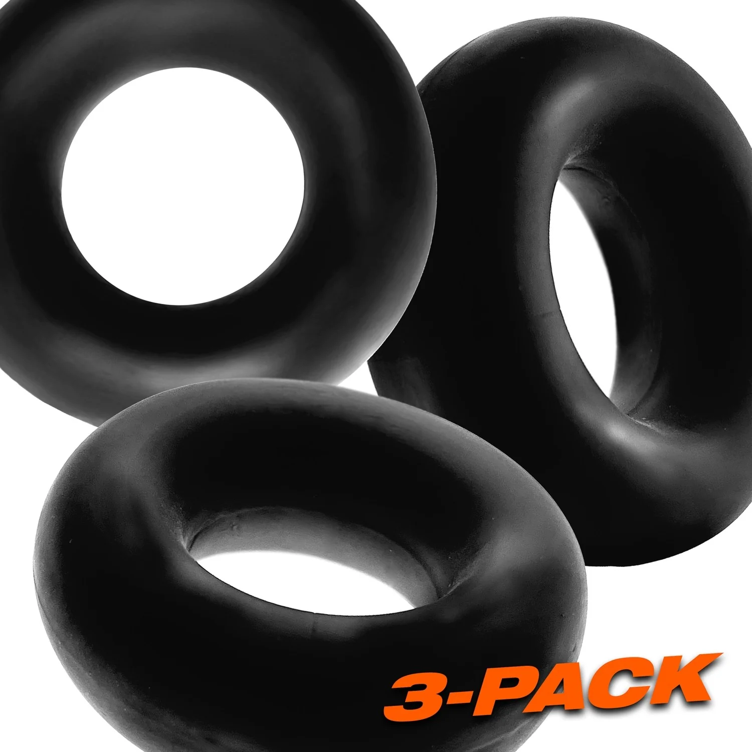 Oxballs Fat Willy Jumbo Cock Ring (3 pack) - Black - Image 6