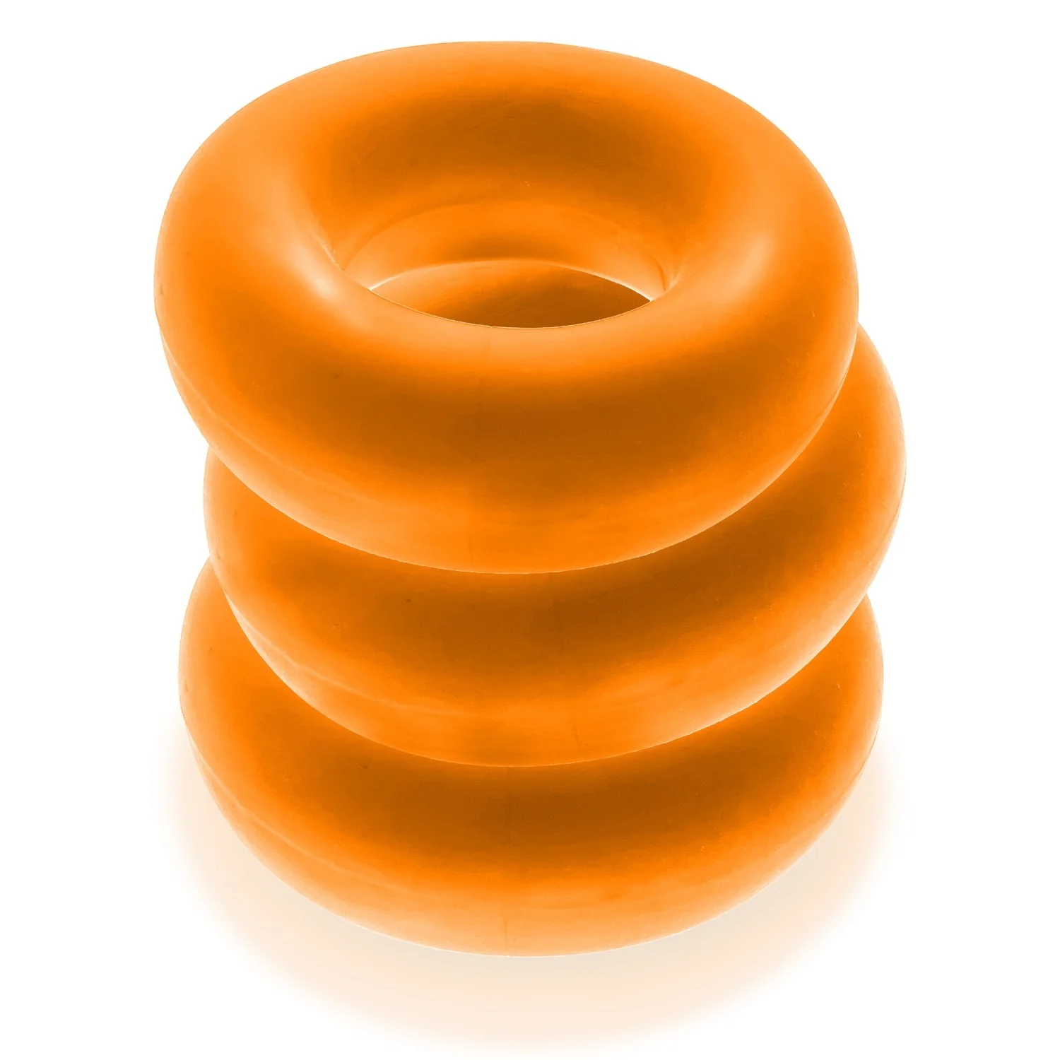 Oxballs Fat Willy Jumbo Cock Ring (3 pack) - Orange - Image 3
