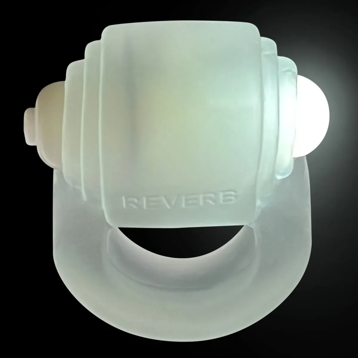 Oxballs Glowdick Silicone Cockring with LED - Clear Ice - Image 3