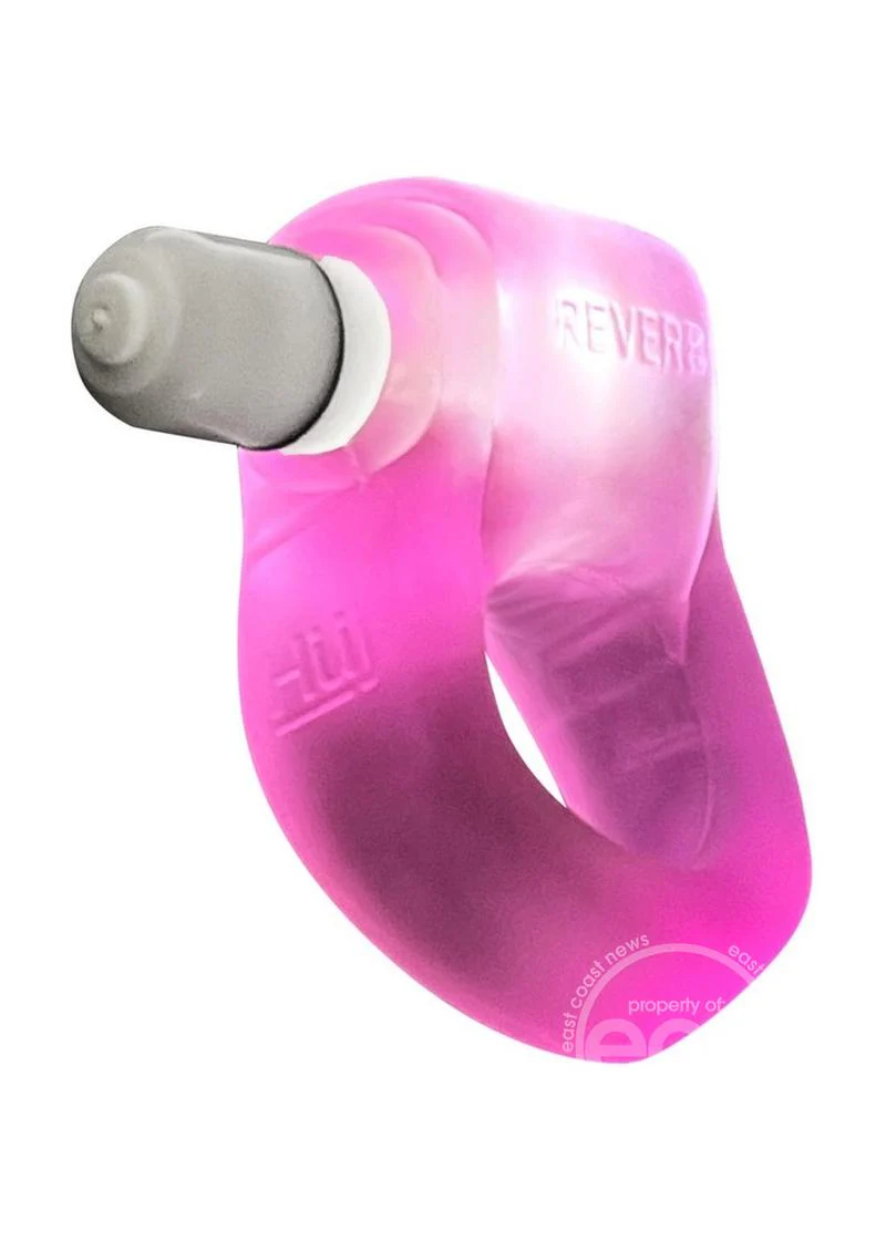 Oxballs Glowdick Silicone Cockring with LED - Pink Ice - Image 3