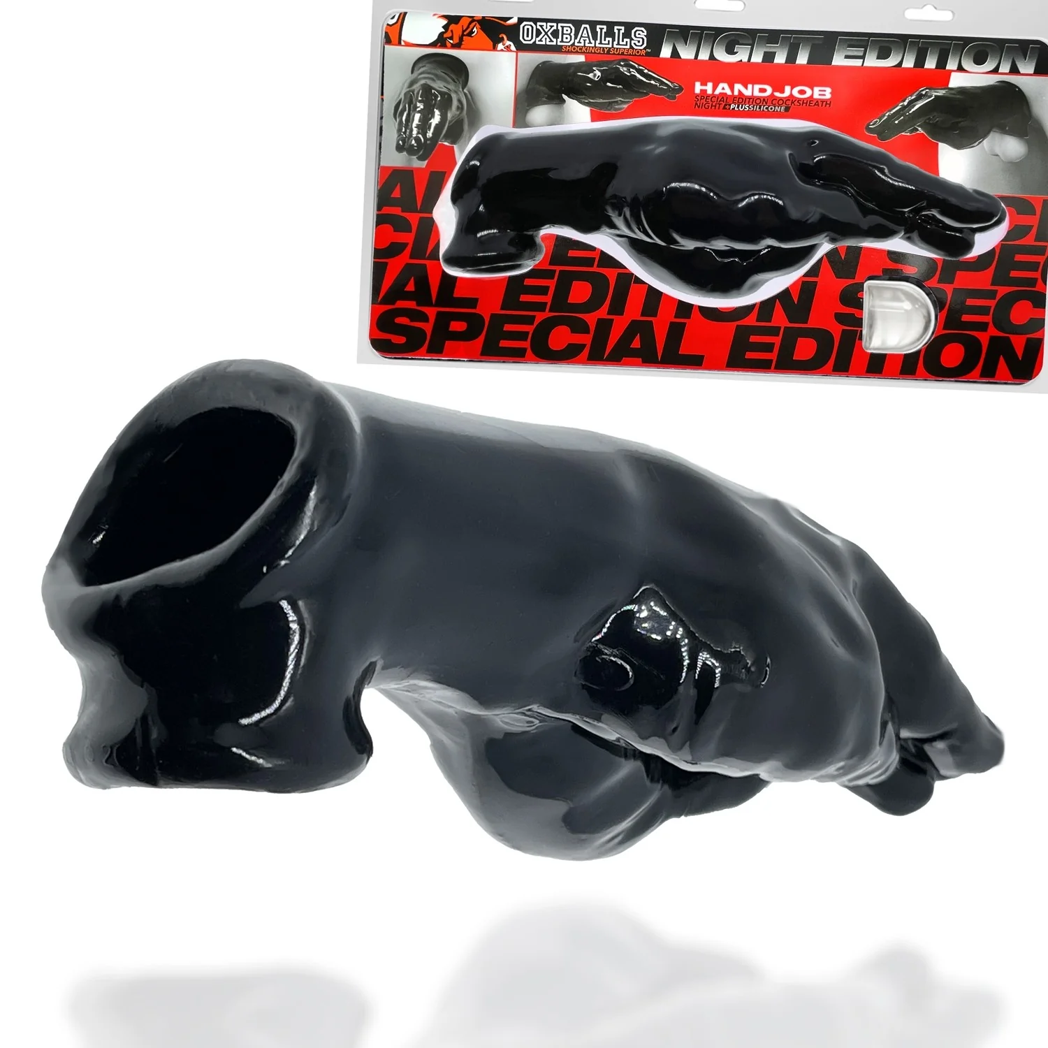 Oxballs Hand-Job Vibrating Cock Sheath - Night Edition - Image 15