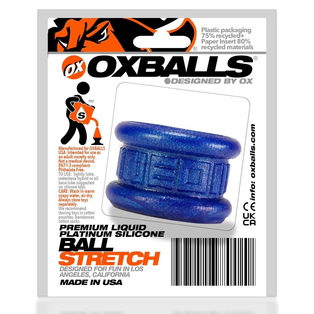 Oxballs Neo-Stretch Silicone Short Ball Stretcher Blue - Image 3