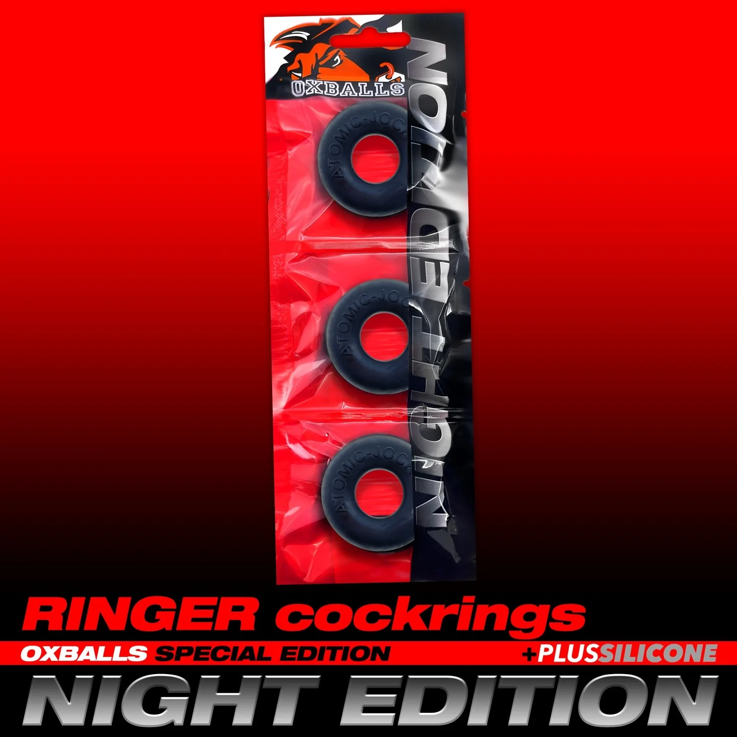 Oxballs Ringer Donut Cockring 3 Pack Night Edition - Image 5