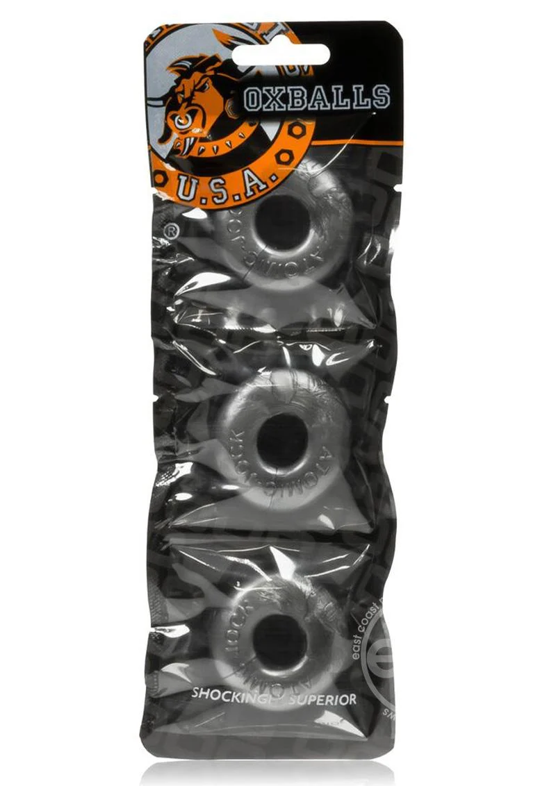 Oxballs Ringer Donut Cockring 3 Pack Silver - Image 3