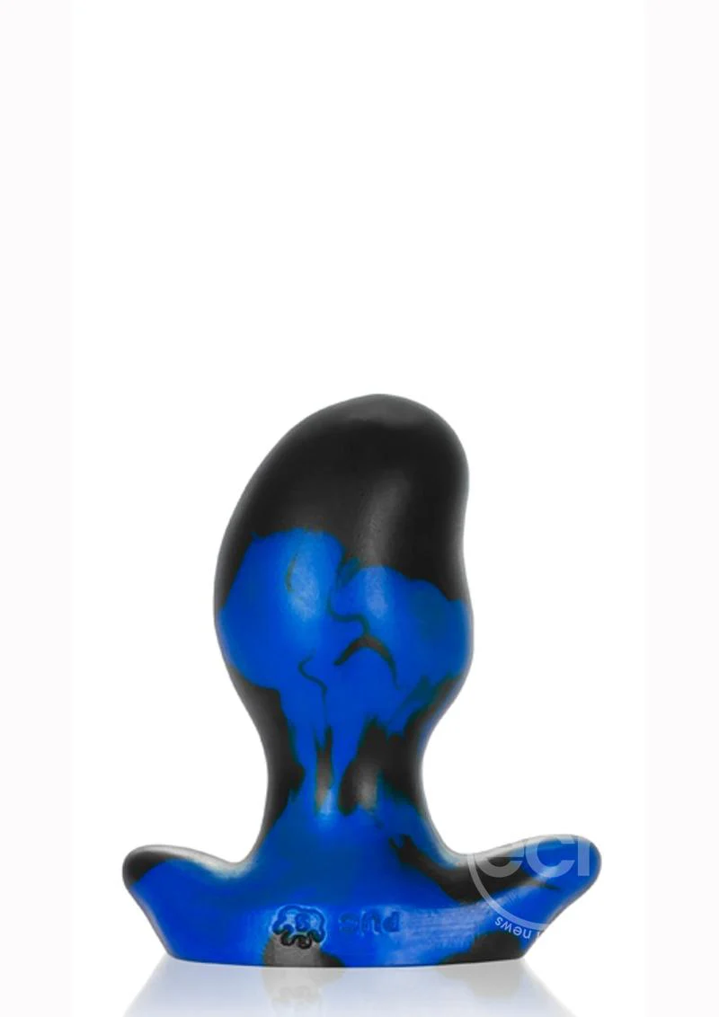 Oxballs Silicone Butt Plug Police Blue Swirl Small - Image 2