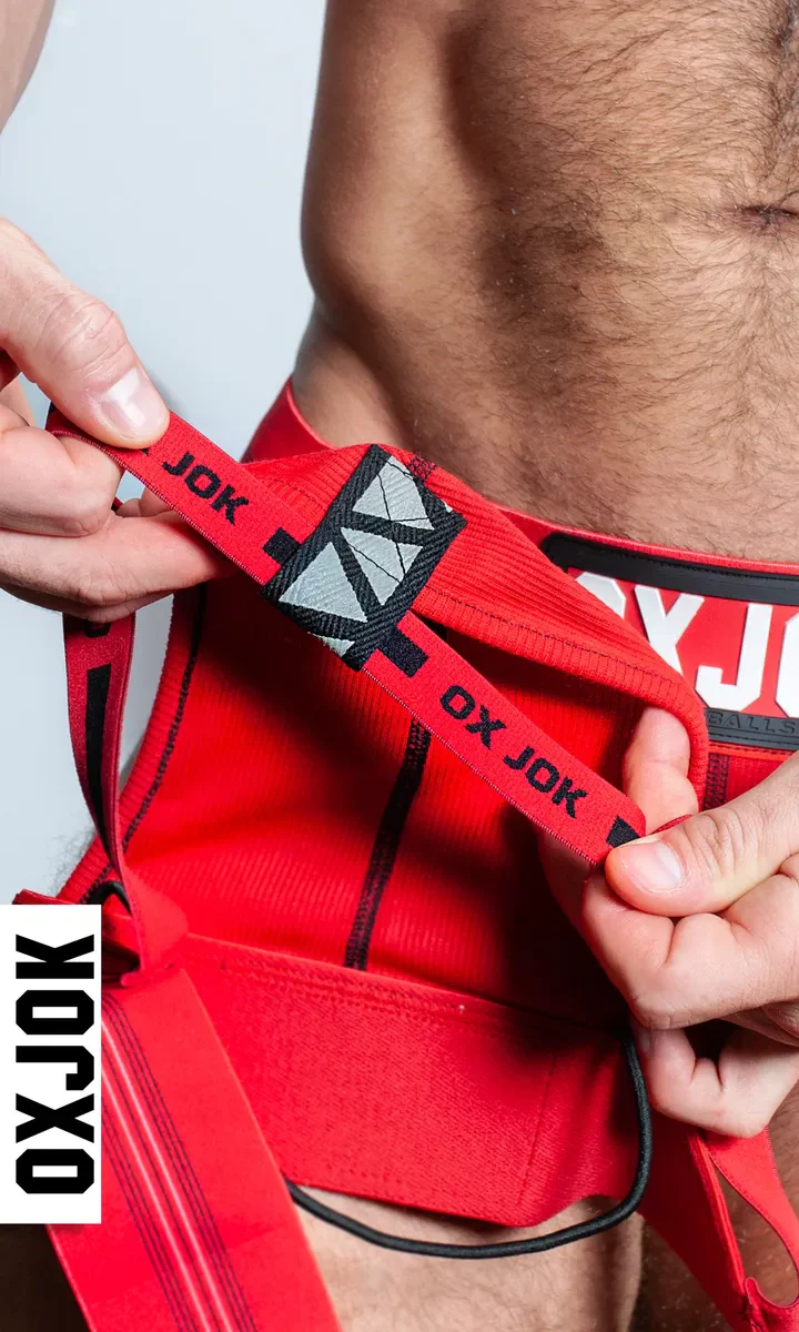 Oxballs Slingjock Slider Jock Strap - Red - Image 6