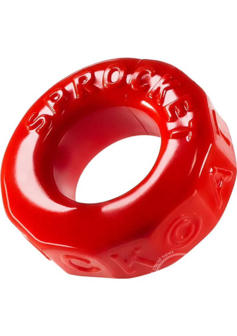 Oxballs Sprocket Super Stretch Cockring RED - Image 3
