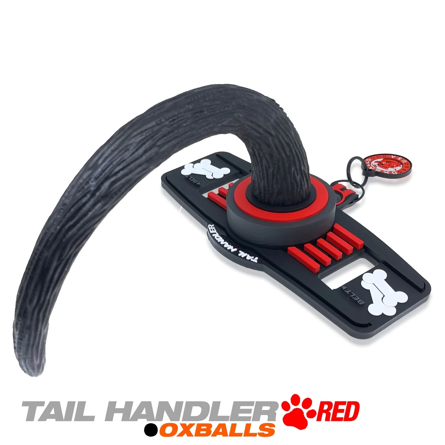 Oxballs Tail Handler Belt Strap Silicone Tail - Red - Image 6
