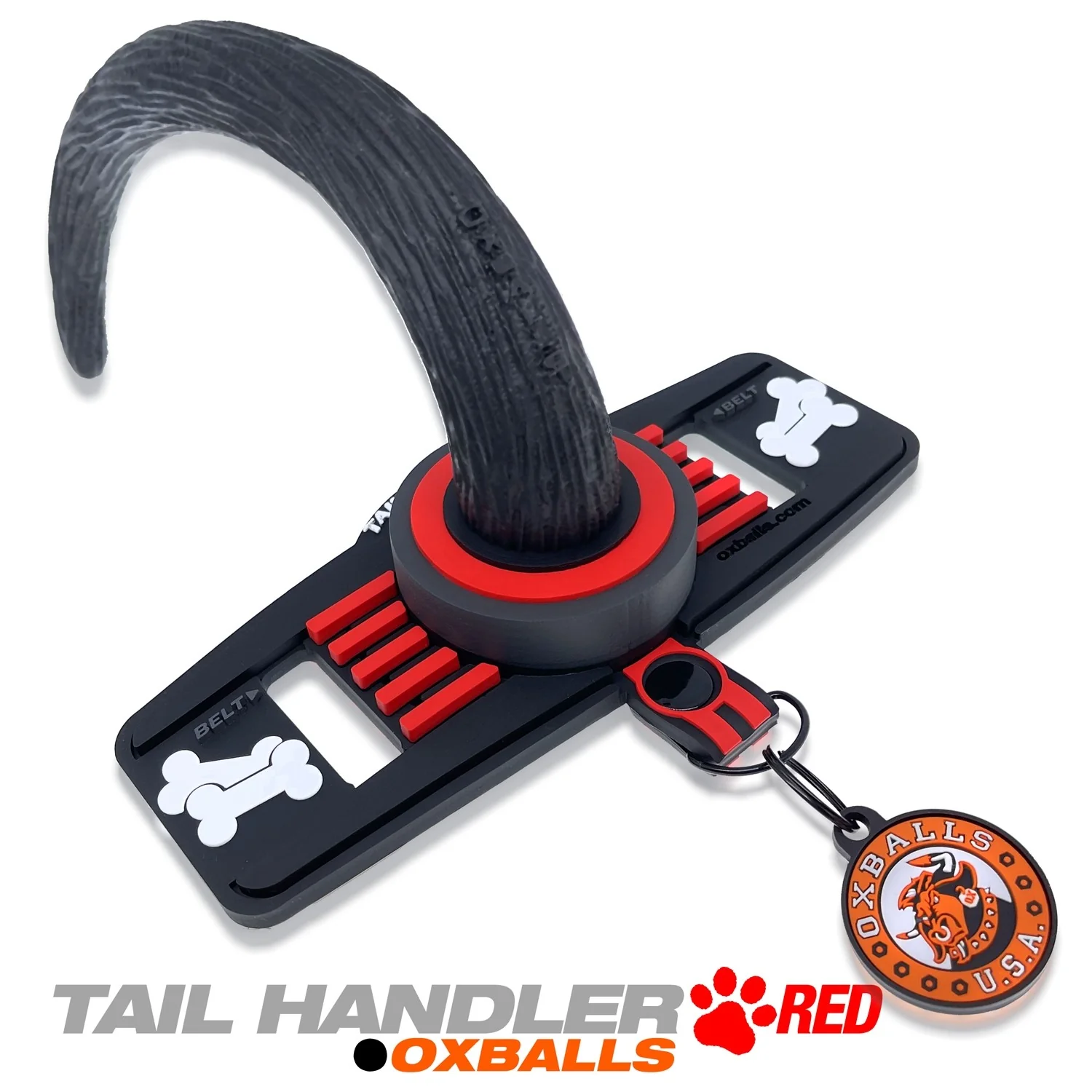 Oxballs Tail Handler Belt Strap Silicone Tail - Red - Image 8