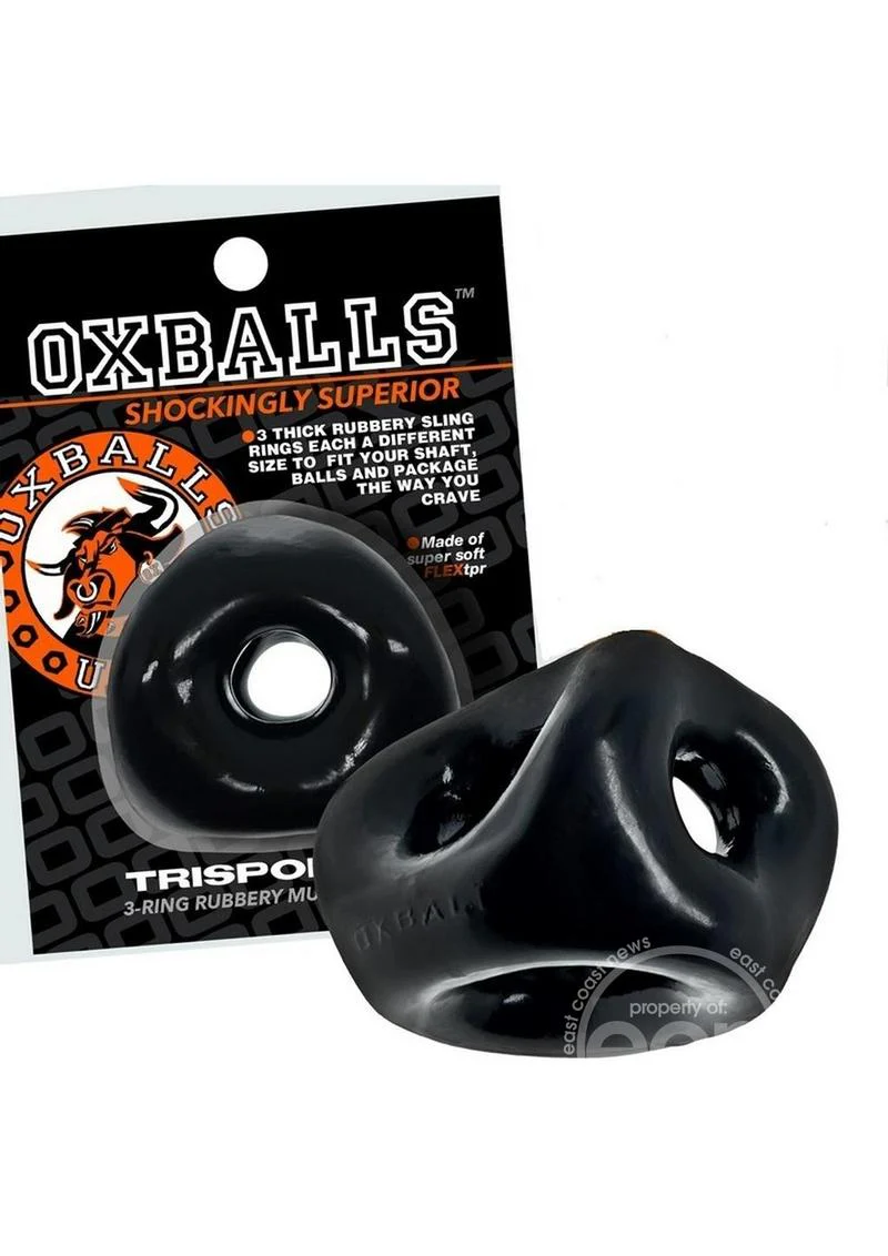 Oxballs Tri-Sport XL Thicker 3-Ring Sling - Black - Image 3
