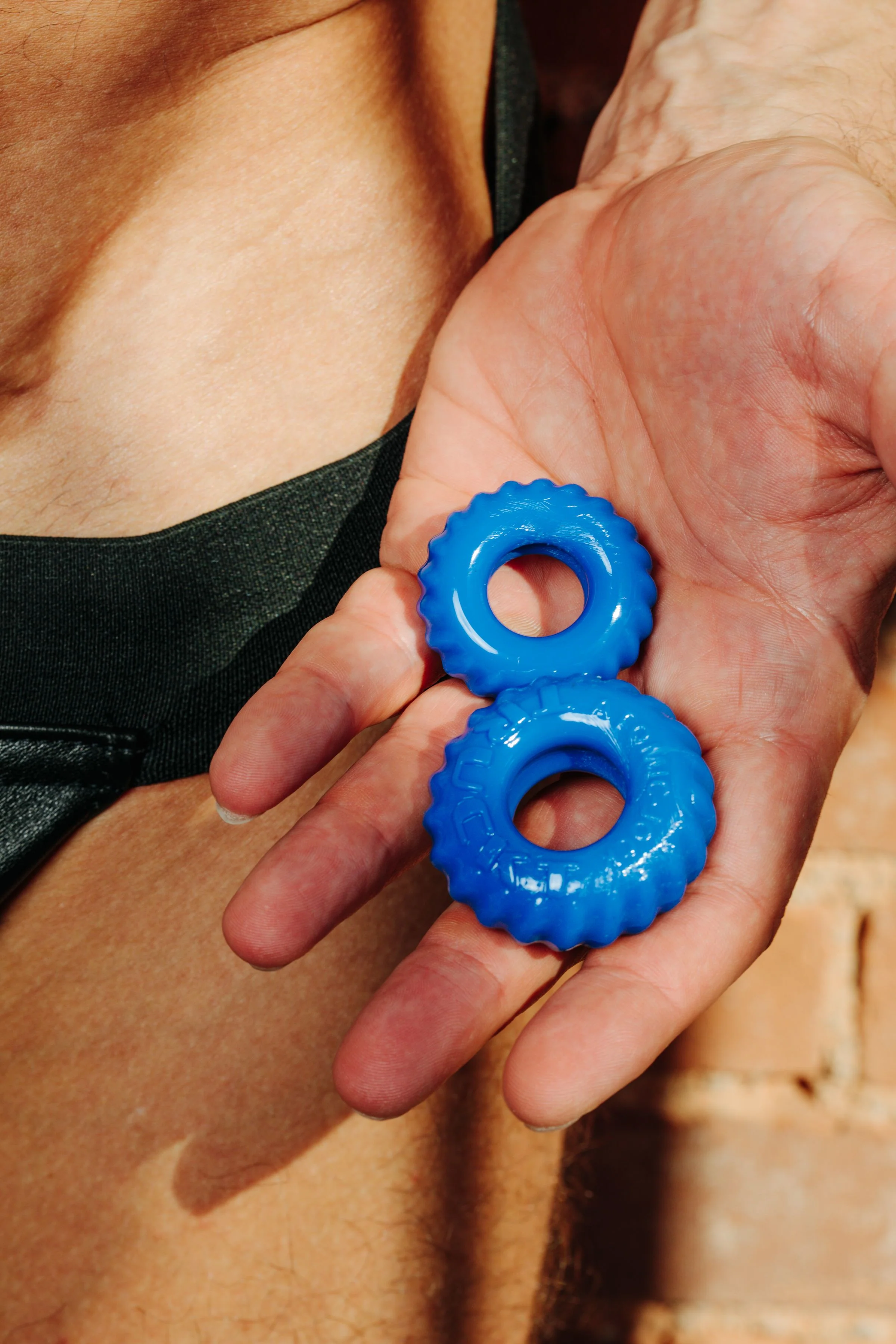 Oxballs Truckt Cock Ring (2 Pack) - Police Blue - Image 2