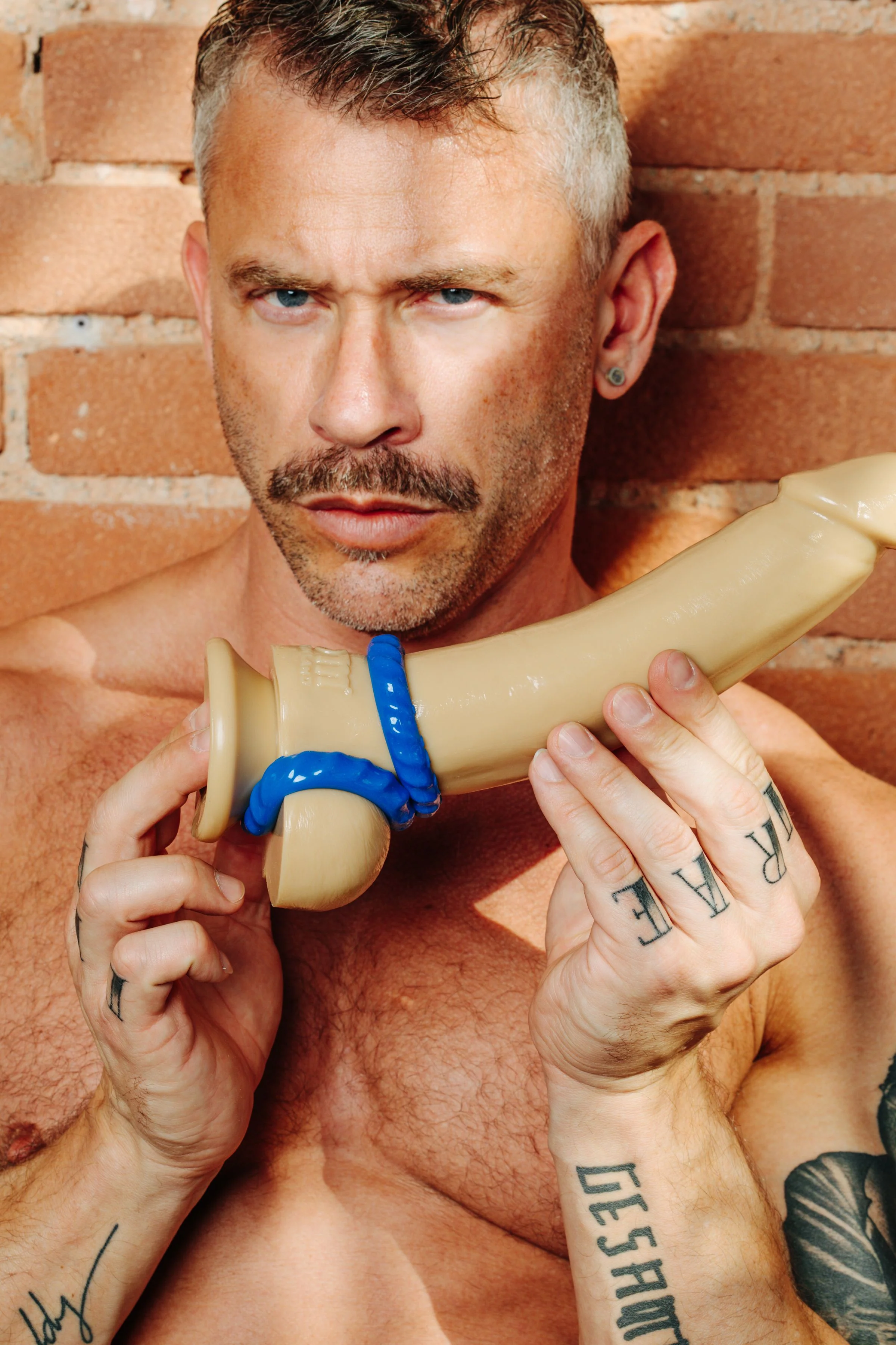 Oxballs Truckt Cock Ring (2 Pack) - Police Blue - Image 3