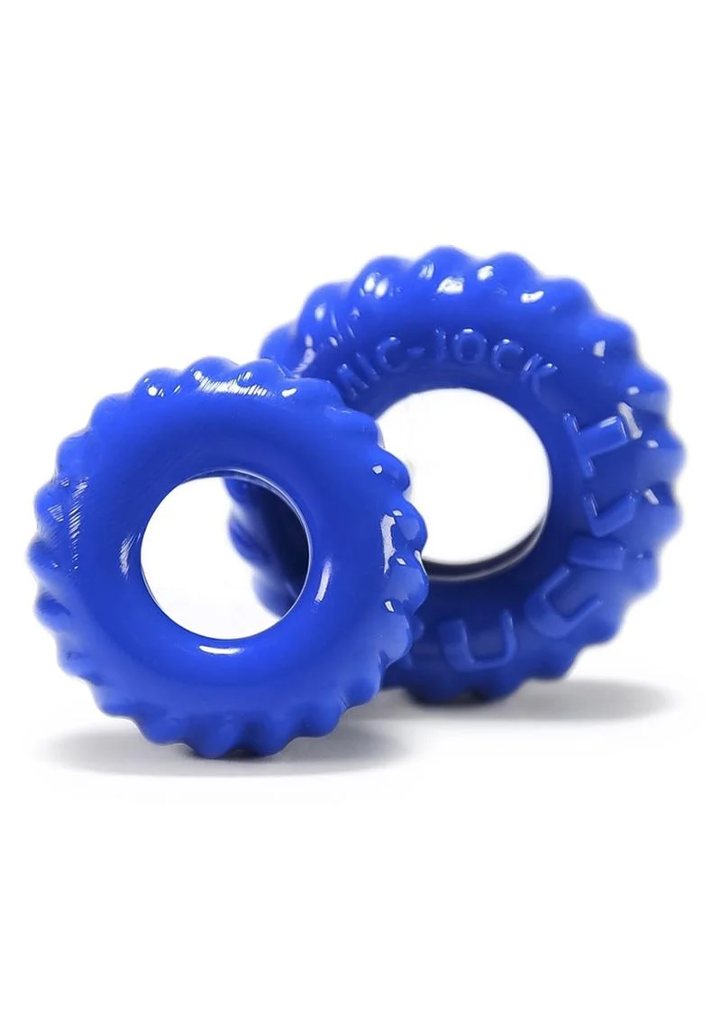 Oxballs Truckt Cock Ring (2 Pack) - Police Blue - Image 4