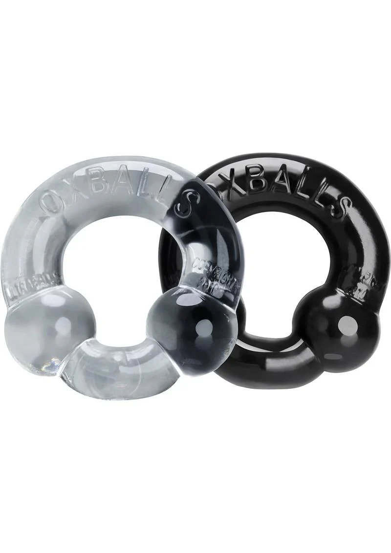 Oxballs Ultraballs Cockring Set 2 Each Per Set Black And Clear - Image 3